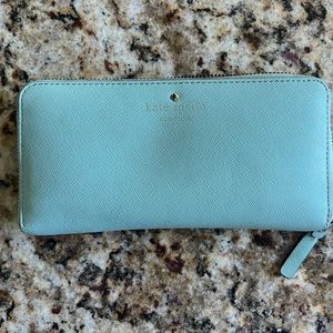 Kate Spade light blue leather wallet